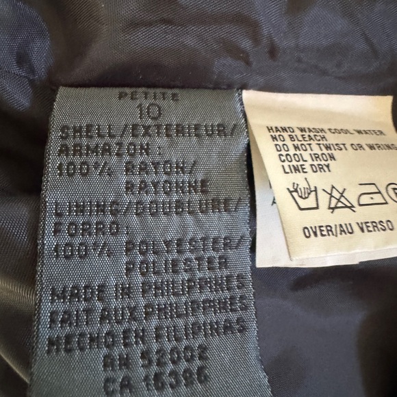 Liz Claiborne Floral Black and Gold Women's Vest 10 Petite - Picture 9 of 9